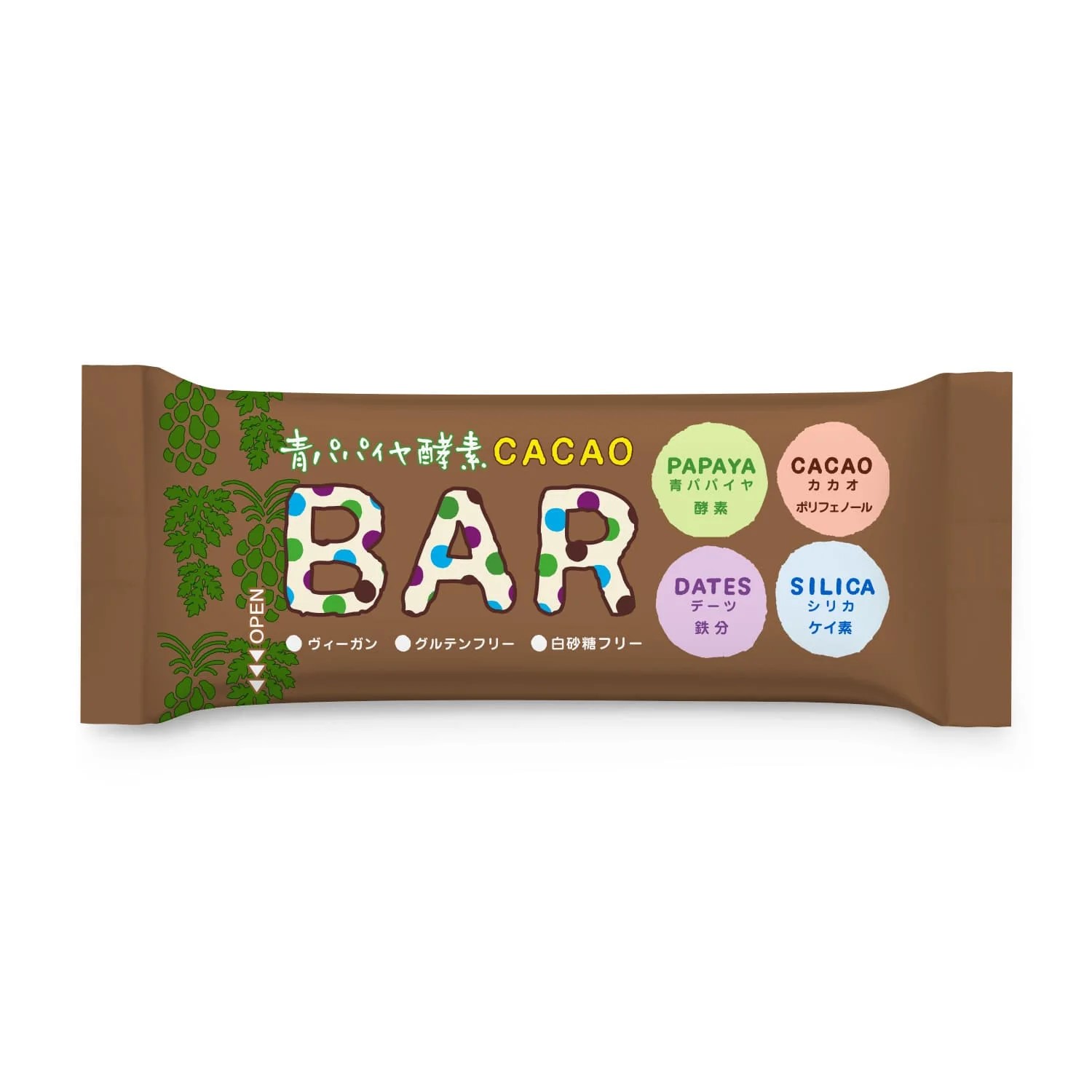 青パパイヤ酵素　CACAO BAR画像