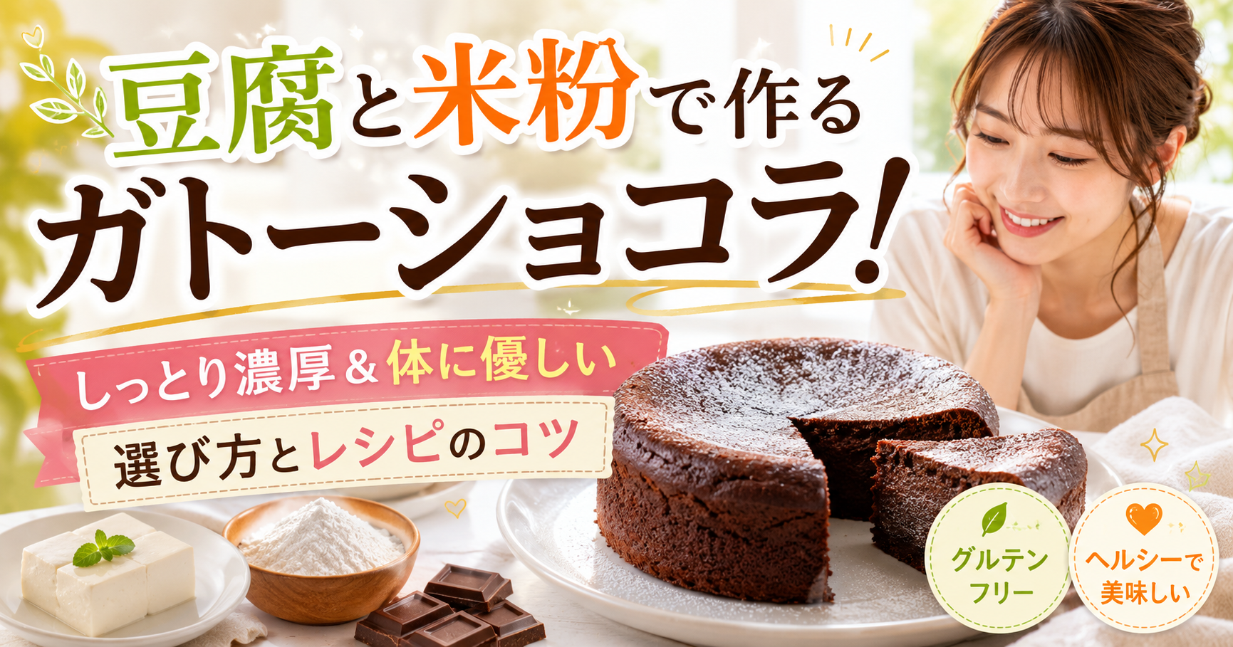 豆腐と米粉で作るガトーショコラ!し…