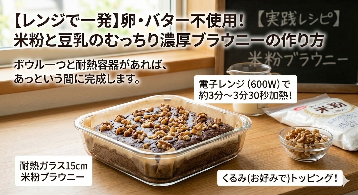 【レンジで一発】卵・バター不使用!…