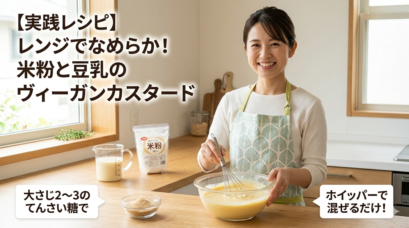 鍋不要!レンジで作る米粉と豆乳のな…